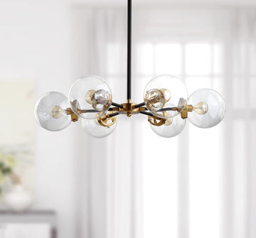 Caleb 28" Brass Cluster Pendant - JONATHAN Y